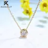 Kuololit Lab cultivé diamants colliers solide 18K 14K 10K pendentif pour femmes D VS diamant bijoux pour fiançailles avec certificat 240330