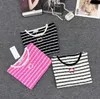 مصممة للنساء المحببة العلامة التجارية من T-Shirt T-Shirt Sweater Eversize Sweater قصيرة الأكمام القصيرة القصيرة