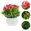 Dekorativa blommor Artificial Potted Plant Model Desktop Bonsai Faux Flower Decor for Home