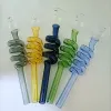 5 Types Glass Oil Burner Pipe Thick Pyrex Heat Resistant Dry Herb Tobacco Burning Tube Smoking Handcraft Handle Nails Bong LL