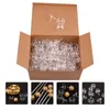 Fleurs décoratives 25 / 50pcs Mini boîte de chocolat transparente en plastique Porte-truffe Emballage de bonbons pour les boîtes cadeaux de gâteaux à muffins de la Saint-Valentin