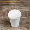 Disposable Cups Straws 100 Pcs Dust-proof Paper Cup Lid Travel Coffee Mug Lids Household Tea Covers