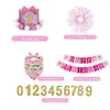 Dog Apparel Birthday Party Supplies Crown Hat With 0-8 Numbers Scarf Tutu Skirt Set Pet For Puppy Outfit