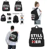Utomhusväskor fortfarande med sin ryggsäck Student Trump Tryck på ryggsäckar Polyester Modern School Design Rucksack Drop Delivery Sports Outdoo OT4EB