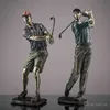 Nordic Eenvoudige Golf Sport Figuur Sculptuur Hars Ambachten Creatieve Thuis Woonkamer Studie en Bureau Decoratieve Ornamenten 1pc 240318