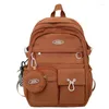 Mochila multi-bolso mulheres de alta qualidade juventude mochilas impermeáveis ​​para adolescentes meninas meninos feminino saco de escola bagpack