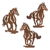 Helloyoung Metal Horse Wall Art Dcor Rustic Concise Western Horse Decoration For Kitchen Badrum vardagsrum Garden 240422