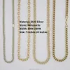 Customized Jewelry 16mm Gold Plated Monaco Chain Vvs Moissanite Chain Diamond Necklace Men Jewelry Custom Cuban Link Chain