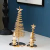 Candle Holders Christmas Tree Modelling Candlestick European Metal Holder Ornament Candlelight Dinner Table Decorations