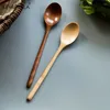 Spoons 4PCS Wooden Spoon Kitchen Korean Style Natural Wood Soup Tableware Cooking Honey Coffee Mixing