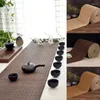 Tea Trays 1pc Pure Natural Bamboo Mat Cuttable Borderless Curtaintableflag For Wall Decoration