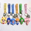 Fashion Cartoon Movie personnage Keychain Rubber and Key Ring pour sac à dos