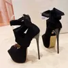 Dress Shoes Black High Heels For Women 2024 Fashion Ankle Cross Strap Platform Pumps Sexy Peep Toe Party Dress Shoes Stiletto Sandals H240401