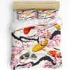 Conjuntos de roupas de cama 3pcs Conjunto de cerejeira Blossoms Tree Salhos