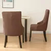 Chair Covers Soft Velvet Elastic White Slipcover Stretch Dining Seat Cover Le Home Living Room Long Back