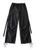 Women's Pants Hip Hop Streetwear Cargo Women Girl Casual Loose Ribbons Wide Leg High Street Drawstring Dance Trousers