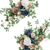 Decorative Flowers 2Pcs Silk Flower Swag Arch For Holiday Table Centerpieces Welcome Sign