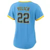 Benutzerdefinierte Herren Damen Jugend Christian Yelich City Connect Baseball Jersey Brent Suter Lorenzo Cain Joey Wiemer Brice Turang Bryse Wilson Owen Miller MATHIAS Yount Shirt