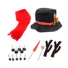 Feestdecoratie 1 Set Mooie Sneeuwpop Maken Kit Wortel Neus Accessoires Kerst DIY Tool