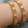 Bangles High Quality Copper Gold Plated Cuff Bracelet Women Crystal Zircon Luxury Dubai Bridal Jewelry Bijoux Arabesque