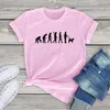 Shiba Inu Evolution T Shirt Women Clothing Unisex Tops Cotton Oversized High Quality Dog Female Graphic Tee 240401