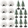 Trädgårdsdekorationer igloo modell heminredning ishusfigurer sandbord hantverk plast mini xmas träd bild prydnadsfigurer figurer