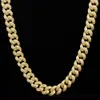 KRKCCO 12mm 24 polegadas 14k Gold Hip Hop Jewelry Chain Wholesale Chain CZ Men Diamond Cuban Link