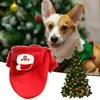 Abbigliamento per cani Abbigliamento per animali domestici Coulisse Forma carina Morbido divertente Comodo vestire Felpa con cappuccio da Babbo Natale in poliestere per l'inverno