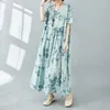 Party Dresses L-8XL Large Size Fashion Print Women Bohemian Beach Dress 2024 Summer Casaual Loose Oversized Long Boho 1043