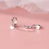 Boucles d'oreilles créoles SOFTPIG en argent Sterling 925 véritable, perle de disque en Zircon pour femmes à la mode, bijoux fins classiques, accessoires minimalistes