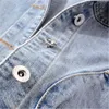 Bluzy damskie bluzy gorąca sprzedaż krótkie dżinsowe bluzy kobiety zdejmowane z kapturem płaszcz sprężyny boczne kieszenie bez rękawów kurtki żeńskie bluzki swetry jesień 240401