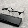 Montature per occhiali da sole Occhiali da lettera da mezza montatura da lavoro Occhiali da vista per uomo e donna con viso grande Linea per sopracciglia quadrata Retro Prescrizione ottica Gla