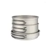 Zestawy naczyń kuchennych Keith 3PCS/Set Kitchen Gotowania garnków do miski Ultralight Titanium Bowl z składanym uchwytem TI6014