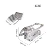 2 Blades Sainless Steel Potato Chip Making Tool Home Handleiding Frieten Slicer Cutter Machine Franse Fry Aardappel Snijmachine 2263J