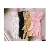 Party Decoration Gloves Fashion Lace Y Women Lady Sheer Five Fingers Spf50 Drive Non Slip 5Colors Christmas Drop Delivery Home Garden Dhy7A