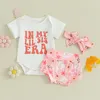 Set di abbigliamento nati bambina abiti estivi per la piccola sorella gomanper floreali cortometraggi 3pc neonati set da bambino