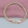 Chain FJ Jewelry 7mm 19cm Womens 585 Rose Gold Medium White Curled Armband Chain Link Q240401