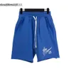 2024 Plus-size GALL Casual Splash-ink Shorts Masculino Europeu e Americano High Street Sports Running Tendência Solta Quinta Calça Casais-xl