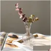 Other Arts And Crafts Vases Glass Bubble Vase Art Colorf Transparent Small Bottle Creative Decorative Ornaments Candlestick Decorati Dhpnh