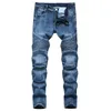 Mens Plus Size Pants Jeans Man Denim Designer Moto Bike Straight Motorcycle For Autumn Spring Streetwear Riding Knee Guard Casual Fash Dhvo4