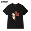 Lyprerazy Camiseta de manga corta para hombre Verano Nacional China Wake Lion Impreso Algodón Casual Camiseta 240401