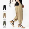 Han Lu, новые повседневные брюки весны 2024 года, мужские модные брендовые свободные брюки, прямые брюки для рабочей одежды
