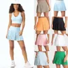 2024 lululemenI Jupes plissées Tenues de yoga Tennis Golf Short de sport avec poche intérieure Legging pour femme Pantalon respirant à séchage rapide Vêtements de course à pied