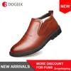 Zapatos Casuales DOGEEK Otoño E Invierno Negocios para Hombres Más Terciopelo Algodón Oxford Cálido Cuero Antideslizante