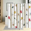 Tende da doccia Autunno Betulle Uccelli Ramo Tenda Albero Cartoni animati Passero Decorazioni per la casa Ganci per bagno in tessuto impermeabile
