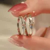 Ewiger Herzknotenpaarer Ring für Männer und Frauen Einfache Farbtrennung Elektroplattiert einstellbares Valentinstag Geschenk