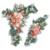 Decorative Flowers 2Pcs Wedding Arch Kit Wreath Centerpiece Decoration Garland For