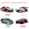 30KMH RC Wltoys 1 28 RTR Auto 24G 4WD 4 Kanalen Drift Racing K969K989 Voor Selectie Afstandsbediening 240327
