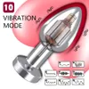 Metal Anal Plug Vibrator Wireless Remote Butt Stimulator Vuxna Game Masturbator Magnetic Charge Sex Toys For WomenMengay 240326