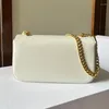 Abendtaschen Echtes Leder Frauen Umhängetasche Freizeit Luxus Mode Trend Outdoor Unterarm Exquisite Kette Klappe Weiblich